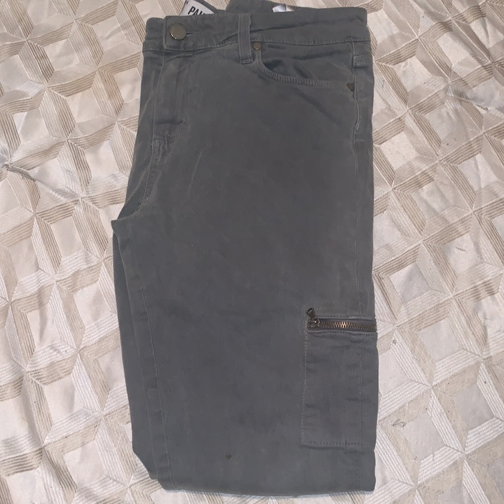 Gray cargo zip pants - Picture 2 of 3